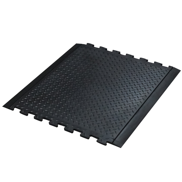 Transforming Technologies Conductive Rubber Diamond-Plate Anti-Fatigue Mat, Center Section FM9C